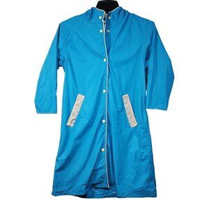 Fit‎ Rite Childs Raincoat Sz S 7 8 Waterproof Jacket Full Length Reflective Hood